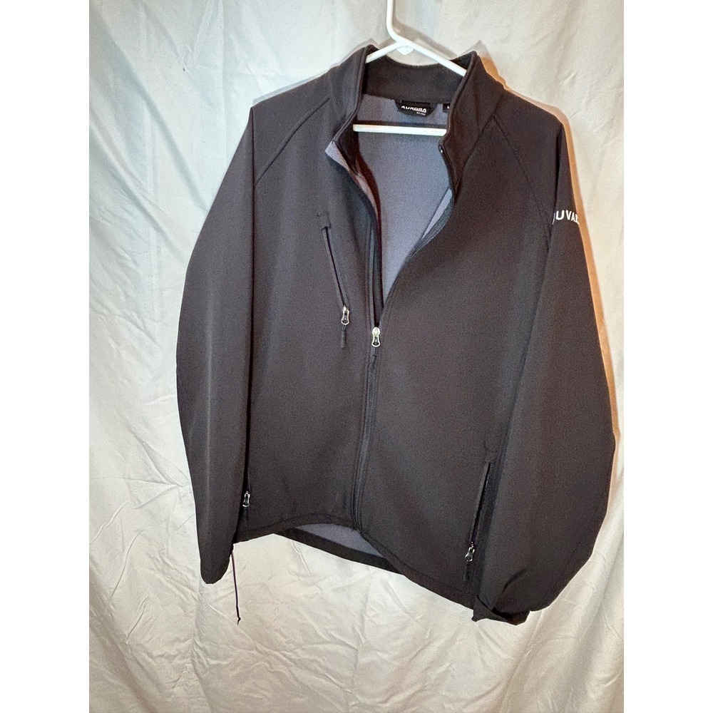 Aurora Mens Softshell Jacket‎ Black Full Zip Juvare Logo Fleece Lined Large
